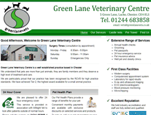 Tablet Screenshot of greenlanevets.co.uk